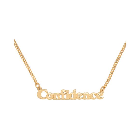 ban.do Jewelry - Ban.do Confidence Gold Chain Spellout Necklace
